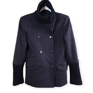 Theory Tegian Exterior Wool Cashmere Double-breasted Jacket in Gray Women's S - Picture 1 of 6