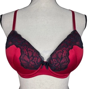 Soma 34C Bra Desiree Underwire Boost Padding Red Black - Picture 1 of 4