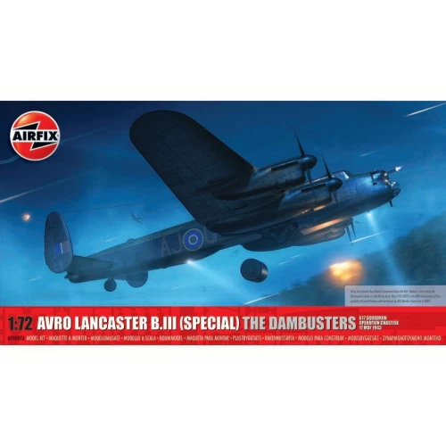 AVRO LANCASTER B.III (SPECIAL) THE DAMBUSTERS KIT 1:72 Airfix Kit Aerei Nouveau  - Photo 1/1