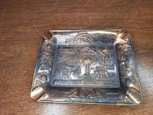 Vintage Yellowstone Nationalpark Souvenir Kupfer Aschenbecher - Szenen aus Yellowstone - Bild 1 von 2