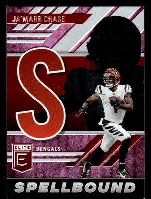 2023 DONRUSS ELITE JA'MARR CHASE SB-JC4 NRMT SPELLBOUND PINK CINCINNATI BENGALS - Image 1 of 2