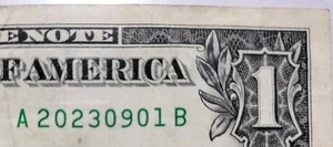 $1 Bill Fancy Serial Number JIMMY BUFFETT Death Date 2023/09/01 - A 20230901 B - Foto 1 di 3