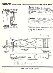 1938 Buick Series 40 60 NOS Frame Dimensions Align Spec - Picture 1 of 2