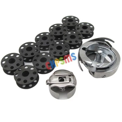 CKPSMS ROTARY HOOK&BOBBIN CASE&10 BOBBINS FIT FOR SINGER 20U BROTHER B651 CONSEW 99 103