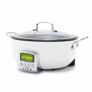 GreenPan Elite Essential Smart Elektrische 6 Quart Pfanne DAMPFGARER & WERKZEUG NEU - CREME - Bild 1 von 4