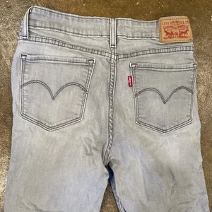 Levi's 712 Slim Fit Jeans Women's 27 Light Gray Stretch Denim - Picture 1 of 9