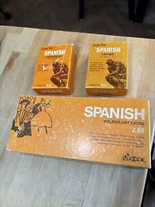 Vis-Ed Spanish Vocabulary Cards,  Grammar And Verbs Compact Cards Set Of 3