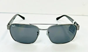Nuovo! Occhiali da sole RAY-BAN RB 3751 004/B1 61-17 145 montatura canna di fucile con lenti grigie - Foto 1 di 9