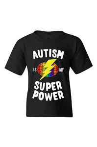 Autism Is My Super Power Youth's T-Shirt Autism Awareness Month Shirts - Picture 1 of 11