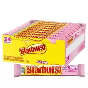 All Pink Fruit Chews Candy Bulk Pack 2.07 oz Pack of 24 - Picture 1 of 7