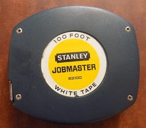 Vintage Stanley Job Master 63100 100' White Tape Measure Very Good Condition - Picture 1 of 5