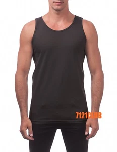 PRO CLUB TANK TOP MENS SLEEVELESS MUSCLE SHIRT PROCLUB PLAIN CAMO T SHIRTS S-5XL - Picture 1 of 32