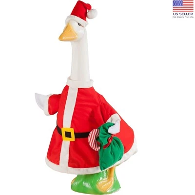 Traje Gaggleville Santa Goose: felpa roja polar con gorra de fieltro negro y saco de juguete Foto 1 de 3