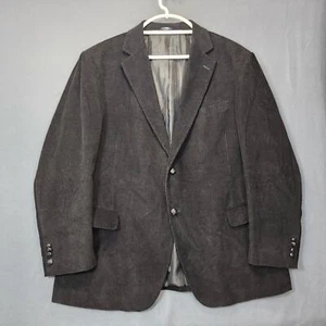 Vintage 90s Dockers Mens Corduroy Jacket Sport Coat 48 Regular Black Classic Y2K - Picture 1 of 11