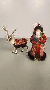 Hallmark 2020 Weihnachtsmann Rentier und Weihnachtsmann Ornament 2er Set - Bild 1 von 6