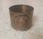 WWI German Trench Art Brass Napkin Ring "Gott Mit Uns"