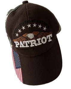 Joycap Black Hawk Baseball Cap American Flag USA Bald Eagle Patriotic Hat - Picture 1 of 19