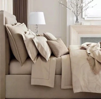 Ralph Lauren Park Avenue Modern Justina 3P Queen comforter shams Taupe $720 - Image 1 of 4