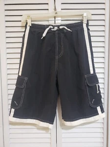 NBN Gear boys Swim Trunks Size Large (14/16) Stripes A44 - Picture 1 of 9
