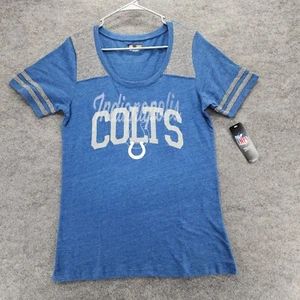 Indianapolis Colts Shirt Womens Large Short Sleeve Blue NFL - Picture 1 of 9