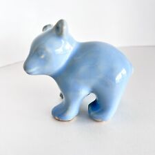 Vintage SHAWNEE Pottery Miniature Bear Figurine 3.25” X 2.5” Blue