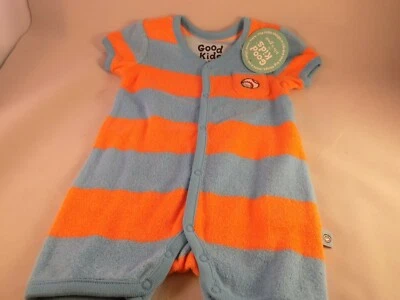 LIFE IS GOOD Baby Terry Romper "Baseball" 6-12M New With Tags Free Shipping - Image 1 of 3