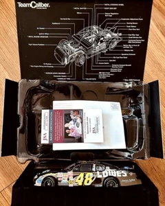 Jimmie Johnson signed 2002 Lowe's 1:24 Team Caliber Dark Chrome diecast car JSA - Picture 1 of 3