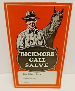 Bickmore Gall Salve Flyer de colección ungüento de caballo publicidad coleccionable - Imagen 1 de 3