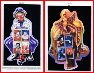 MICRONESIA 2003 CIRCUS x2 S/S MNH CLOWNS, JUDAICA, ANIMALS, ELEPHANTS, GIRAFFE - Picture 1 of 1
