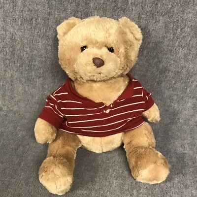 Polo Aeropostale Oso Peluche Marrón Rojo 14" Peluche Foto 1 de 4