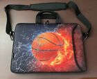 Memory Foam Laptop Tablet Sleeve 14" 15" Padded Protector Case Fire Basketball