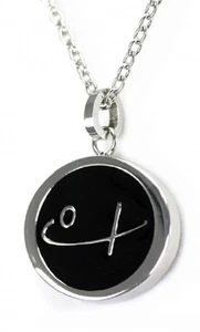 Colgante de moda de acero inoxidable negro con logotipo de Shuzi Vitality para hombre - Imagen 1 de 1