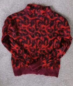 Karen Millen Pullover rot Leopardenmuster. Gr. XS. Top Zustand.  - Bild 1 von 7