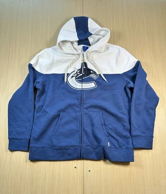 Reebok NHL Vancouver Canucks Ice Hockey Team Jacket Mens 2XL Blue White Logo - Image 1 of 4