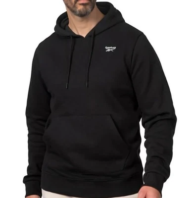 Reebok RI Color Black Long Sleeve Fleece Hoodie Sweatshirt Men's Size XL (2) - Image 1 of 4