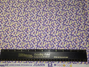 Tiny Little Daisies on Purple Cotton Craft Sewing Fabric 31 inches NEW Joann - Picture 1 of 2