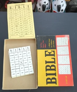Vintage 50er Jahre Bücher Bibel Bingo Spiel Ersatzkarten und Tabelle - Bild 1 von 1