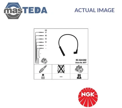 4077 IGNITION CABLE SET LEADS KIT NGK FOR KIA RIO 1.3 1.3L 60KW,55KW - Image 1 of 4