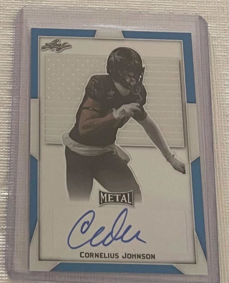 2019 Cornelius Johnson Leaf All American Auto Metal #/12 Michigan - Image 1 of 2