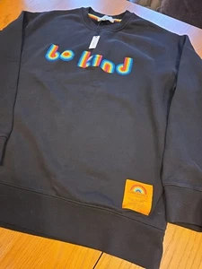 NEW TAGS Kurt Geiger London  Be Kind Sweatshirt Men’s M Black jumper  LGBTQ - Picture 1 of 12