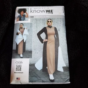 Know Me Mimi G Patrón de Costura R12216 Vestido Tejido y Bufanda Chaleco XS-XXL 4-26 - Imagen 1 de 8