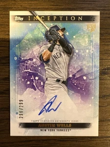 2024 Inception - Base Rookie & Emerging Star Auto Austin Wells BRES-AW/299 - Imagen 1 de 2