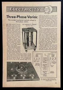 3 Phasen VARIAC Variabler TRAFO 1950 HowTo Build Pläne 0-260v - Bild 1 von 2
