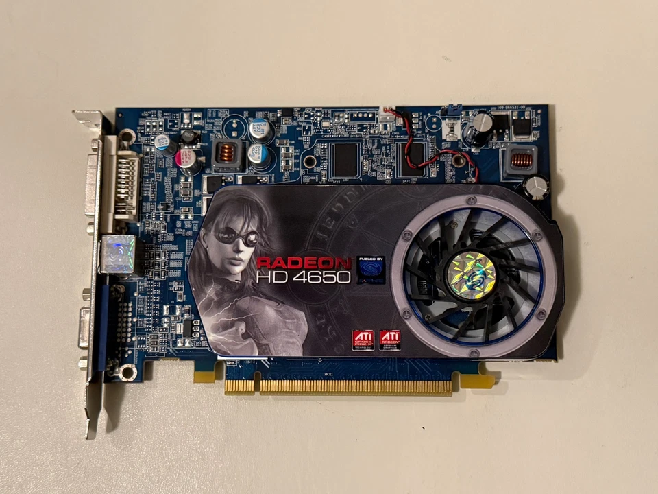Sapphire ATI Radeon HD4650 512M DDR2 VGA/DVI/SVIDEO Graphics Card GPU - Image 1 of 2