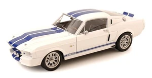 KK Scale 1/12 FORD MUSTANG SHELBY GT500 ELEANOR 1967 WHITE & BLUE WITH OPENINGS - Picture 1 of 8