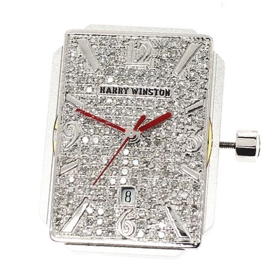 Reloj de cuarzo Harry Winston para hombre esfera plateada fecha buen estado de Japón Foto 1 de 3