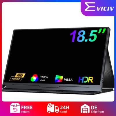EVICVI Portable Monitor, 18,5 Zoll 120Hz Tragbarer Monitor Für Gaming FHD 1080P - Bild 1 von 4