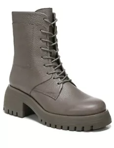 Franco Sarto Women's Jetson Ankle Boot Combat Leather Boots Charcoal Size 7.5 - Picture 1 of 7