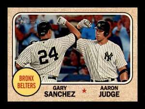 2017 Topps Heritage Combos Aaron Judge Gary Sanchez #CC-2 Yankees Rookie RC