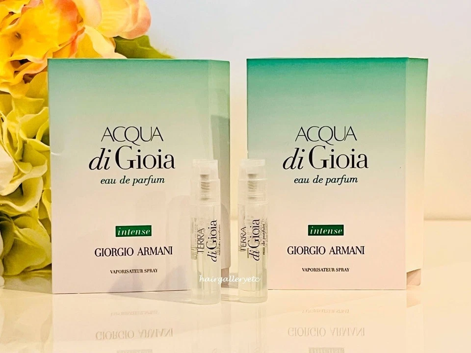 2 GIORGIO ARMANI ACQUA DI GIOIA INTENSIVE EDP frasco de perfume amostrador 1,2 ml cada - Imagem 1 de 1